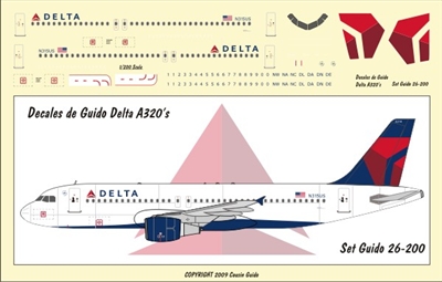 1:200 Delta Airlines (2007 cs) Airbus A.320