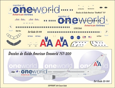 1:144 American Airlines 'OneWorld' Boeing 757-200(W)