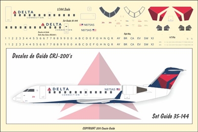 1:144 Delta Airlines Connection Canadair CRJ200