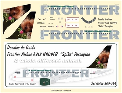 1:144 Frontier Airbus A.318 N809FR 'Spike' Porcupine