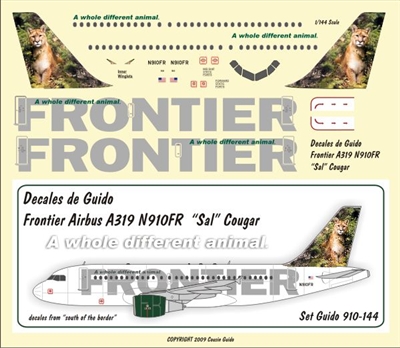 1:144 Frontier Airbus A.319 'Sal the Cougar'