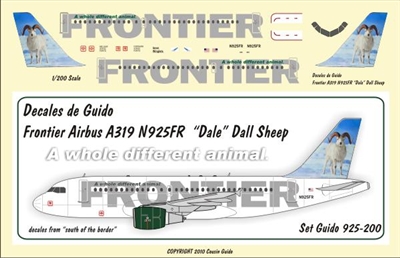1:200 Frontier Airbus A.319 N925FR 'Dalls Sheep'
