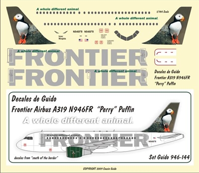 1:144 Frontier Airbus A.319 N946FR 'Perry the Penguin'