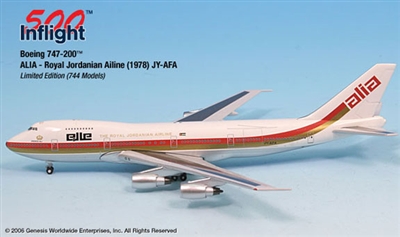 1:500 Boeing 747-200B, Alia Royal Jordanian