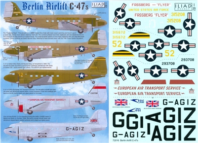 1:72 Berlin Airlift Douglas C.47 - USAF Fassberg - "Flyer" , USAF, â€‹USAF European Air transport Service , BOAC