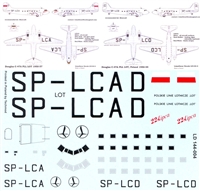 1:144 LOT Polish (bare metal cs) Douglas DC-3