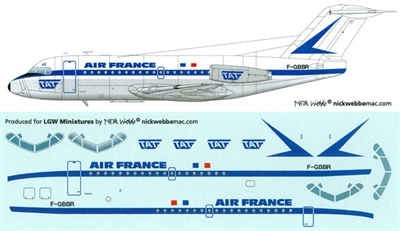 1:144 Air France (older cs) F.28-1000