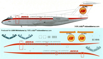 1:144 Iberia Fokker F.28-1000