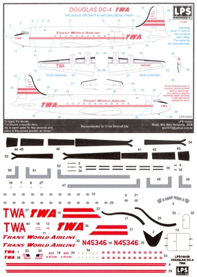 1:144 TWA (2nd colors) Douglas DC-4