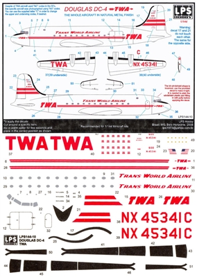 1:144 TWA (First cs) Douglas DC-4