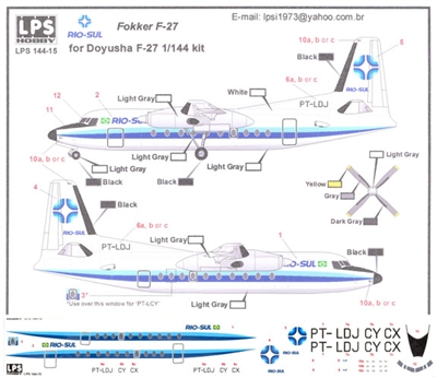 1:144 Rio Sul Fokker F.27 Friendship