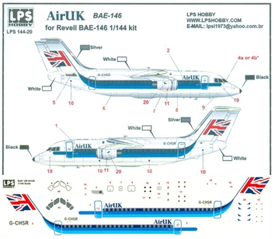 1:144 Air UK Bae 146-200