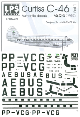 1:144 Varig (1950's cs) Curtiss C.46