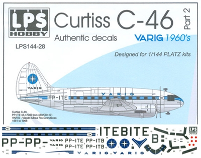 1:144 Varig (1960's cs) Curtiss C.46