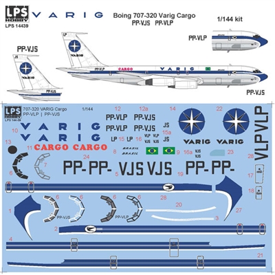 1:144 Varig Cargo Boeing 707-320C