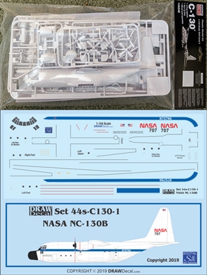 1:144 Minicraft Lockheed C.130A/E/H/J Hercules Kit + DRAW NASA decal