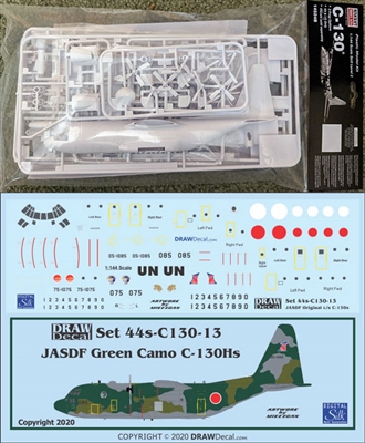 1:144 Minicraft Lockheed C.130A/E/H/J Hercules Kit + DRAW JASDF (green camo cs)  C.130H Hercules Decal