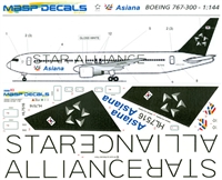 1:144 Asiana 'Star Alliance' Boeing 767-300