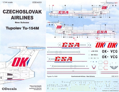 1:144 Czechoslovak Airlines (newer cs) Tupolev 154M