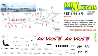 1:144 Air Vias Boeing 727-200