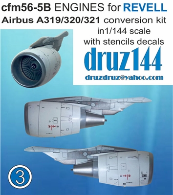 1:144 CFM56-5B Engines (2) for Airbus A.320 (Revell kit)