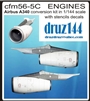 1:144 CFM56-5C Engines (4) for Airbus A.340-200 / -300