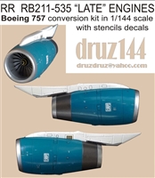 1:144 Rolls-Royce RB 211-535E4 Engines (2), Boeing 757-200 / -300