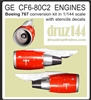 1:144 General Electric CF6-80C2 Engines (2), Boeing 767-200/-300