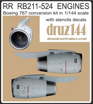 1:144 Rolls-Royce RB211-524 Engines (2), Boeing 767-300