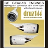 1:144 General Electric GEnx-1B Engines (2), Boeing 787 Dreamliner