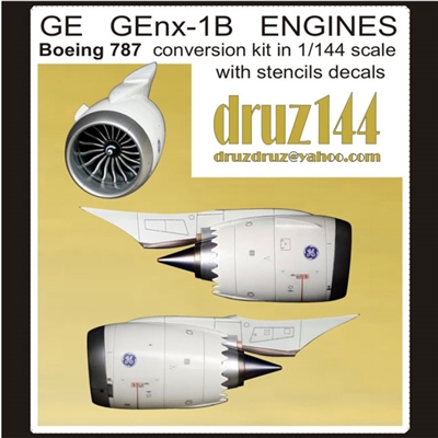 1:144 General Electric GEnx-1B Engines (2), Boeing 787 Dreamliner