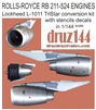 1:144 Rolls-Royce RB211-524 Engines (Late Version, 2+1) for Lockheed L.1011 Tristar