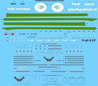 1:200 Iraqi Airways Boeing 747-200B