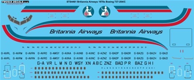 1:144 Britannia Airways (1970's cs) Boeing 737-200