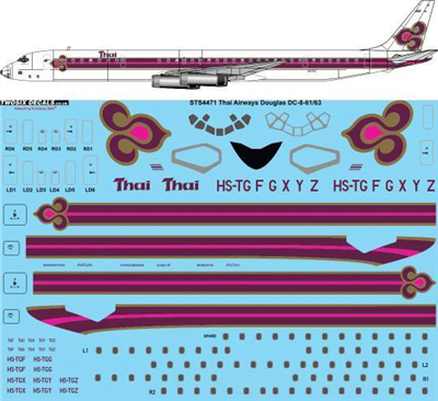 1:144 Thai International Douglas DC-8-63