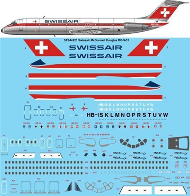 1:144 Swissair Douglas DC-9-51