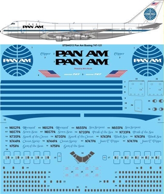 1:144 Pan Am (later cs) Boeing 747-121A
