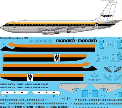 1:144 Monarch Boeing 720B