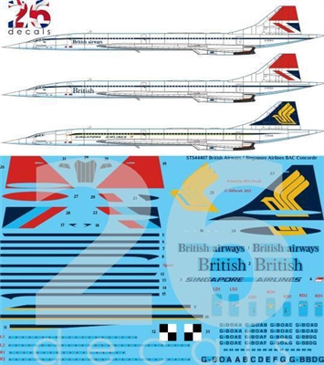 1:144 Singapore Airlines / British Airways BAC Sud Concorde