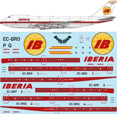 1:100 Iberia (early cs) Boeing 747-100/200B