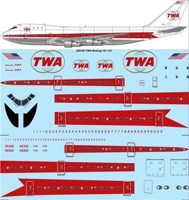 1:200 Trans World Airlines Boeing 747-131