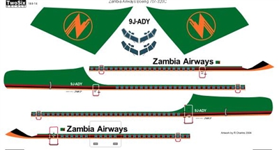 1:144 Zambia Airways Boeing 707-320B