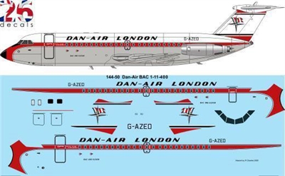 1:144 Dan Air London BAC 1-11-200