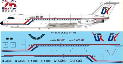 1:144 Air UK (white c/s) BAC 1-11-400