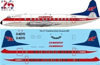 1:144 Cambrian (blue fin) Vickers Viscount 800