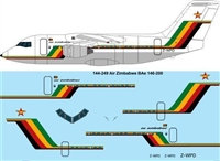 1:144 Air Zimbabwe Bae 146-200