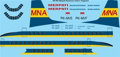 1:144 Merpati Nusantara Vickers Vanguard