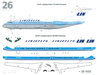 1:144 Linjeflyg Fokker F.28-4000