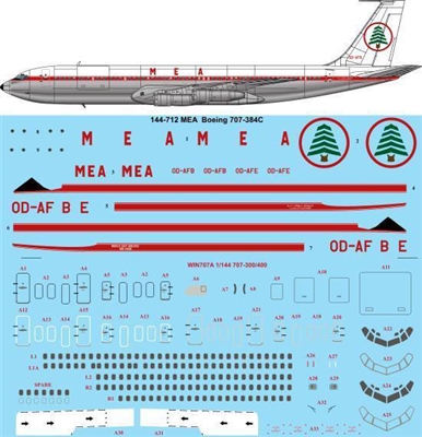 1:144 Middle East Airlines Boeing 707-320C