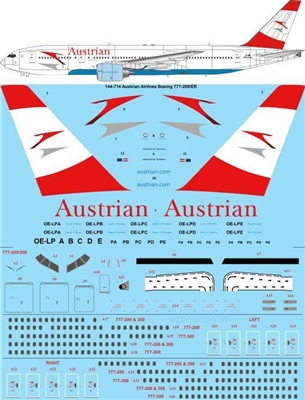 1:144 Austrian Airlines Boeing 777-200